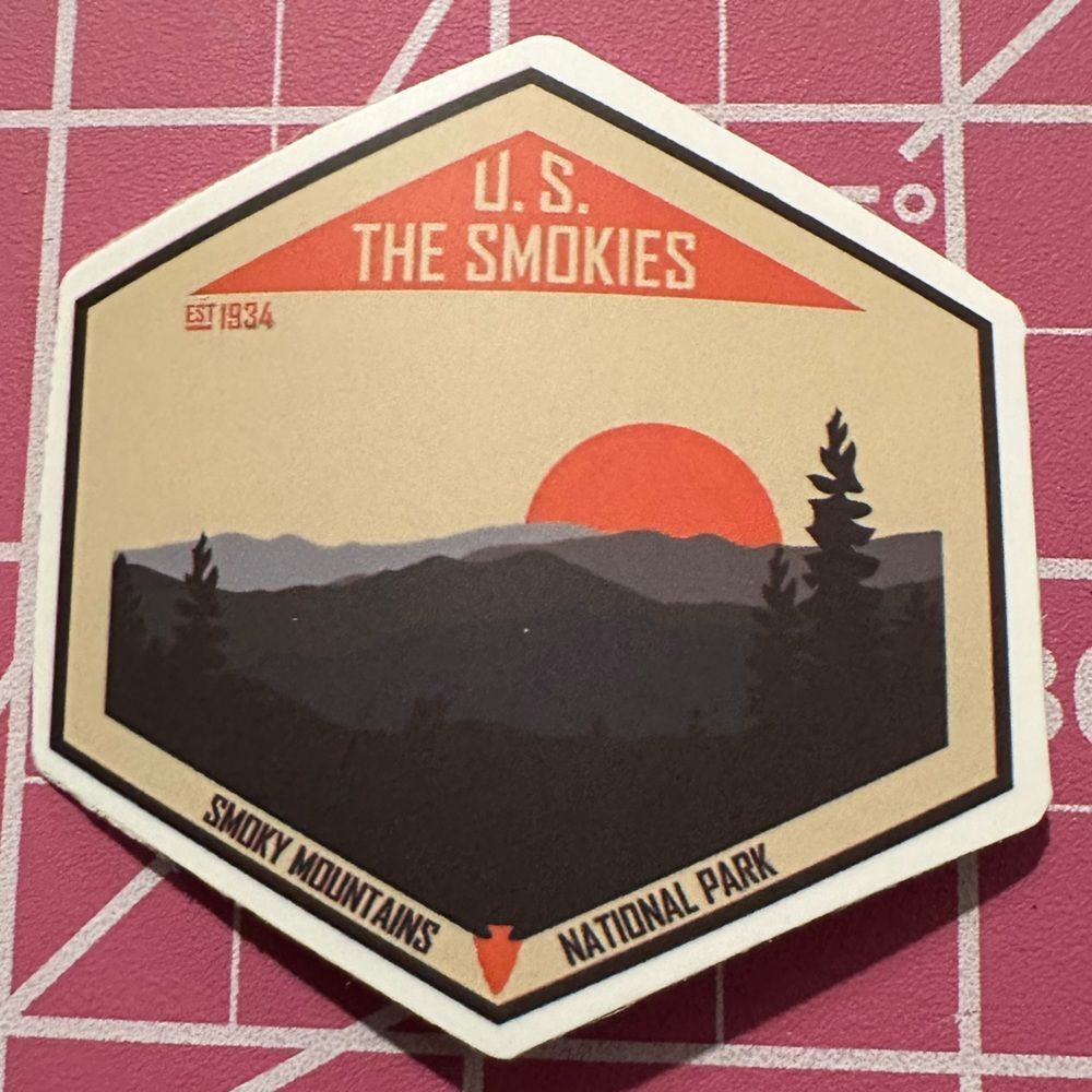 💜13/$13 +Bundle Sticker Sale | Travel Great Smoky Mountains Waterproof Sticker